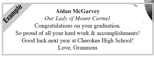2026 Graduation Text Only Listing